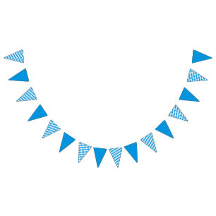 Bannière À Fanions Etat Allemand De Bavière - Motif Des Couleurs Drap