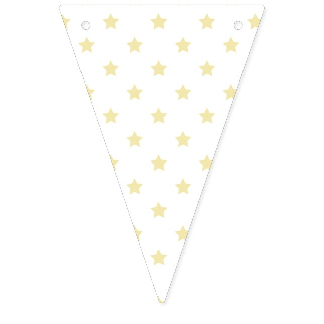 Bannière À Fanions Étoiles Classiques Beurre Jaune - Blanc (Premier drapeau)
