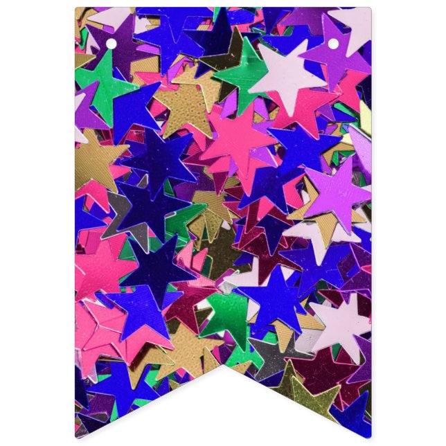 Bannière À Fanions Étoiles colorées (Premier drapeau)