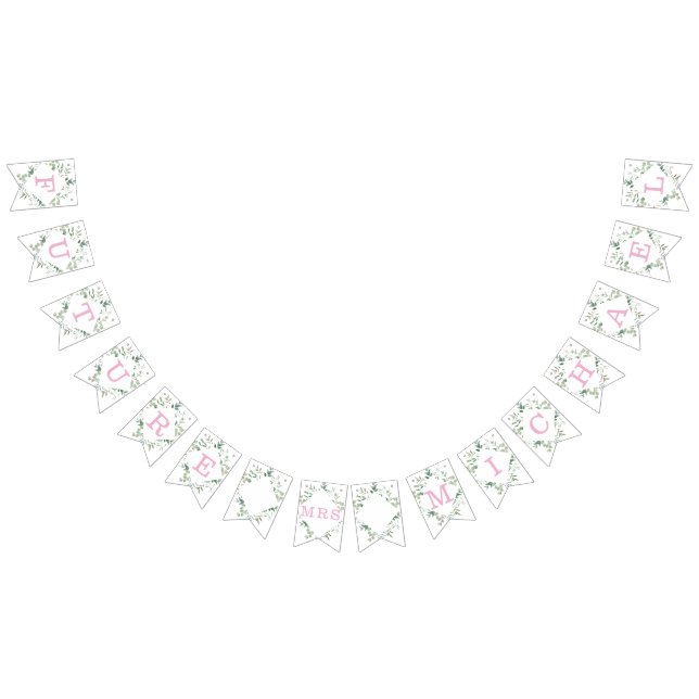 Bannière À Fanions Eucalyptus de verdure douche de mariage personnali (Tout)