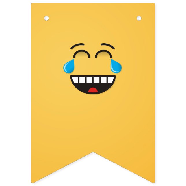 Bannière À Fanions Face avec des larmes de joie (Premier drapeau)