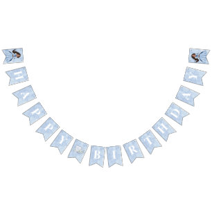 Bannière À Fanions Fairytale Winter Snow Princess Anniversaire Afr