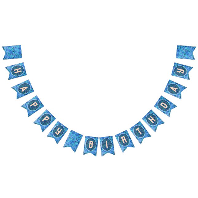 Bannière À Fanions Fée bleue Anniversaire (Tout)