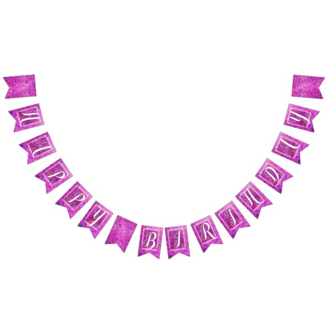 Bannière À Fanions Fée violette et rose (Tout)