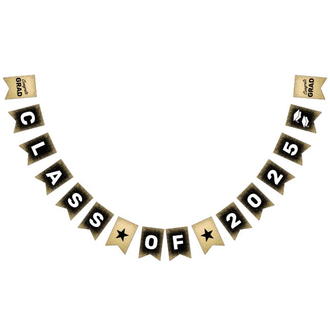 Bannière À Fanions Félicats Classe de fin d'année 2025 (Tout)