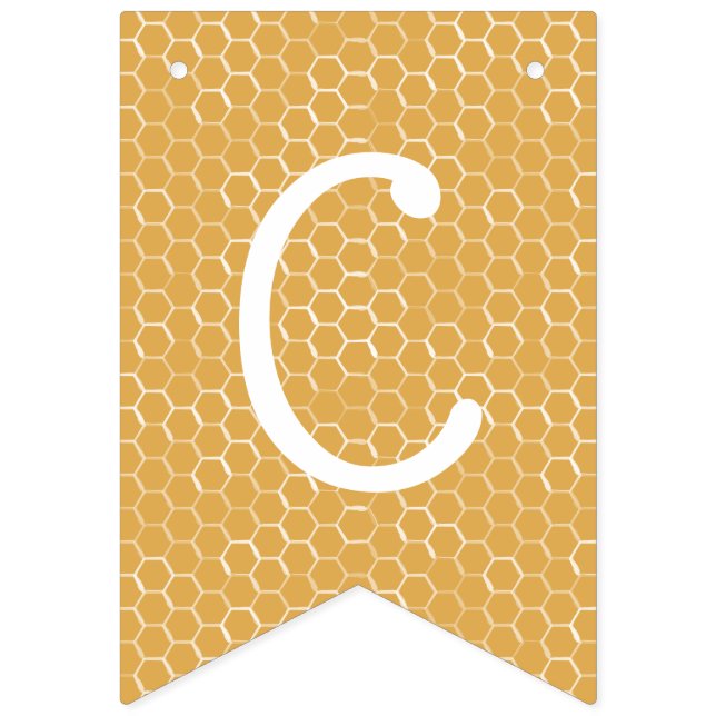 Bannière À Fanions Félicitations à Bee and Honeycomb (Premier drapeau)