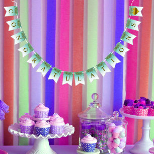 Bannière À Fanions Félicitations Félicitations à la fête de la douche