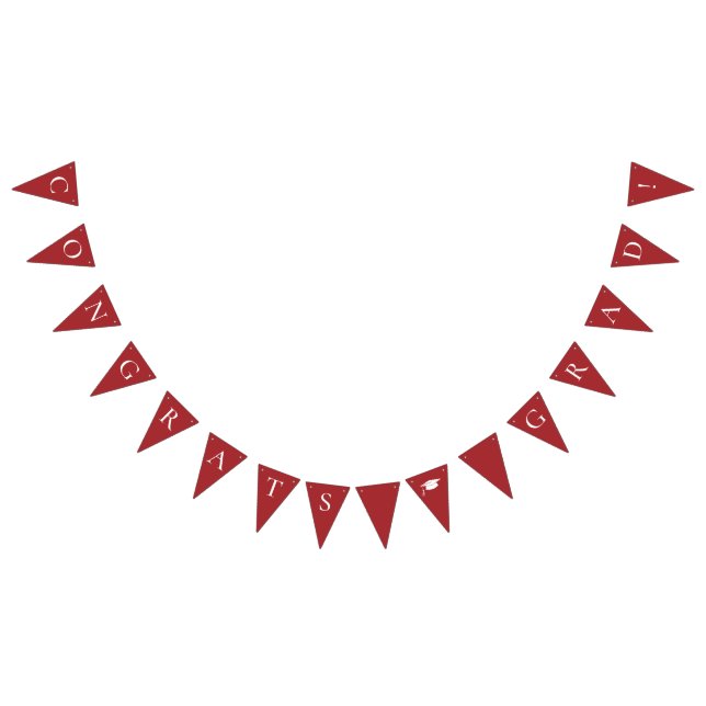 Bannière À Fanions Félicitations Grand Rouge (Tout)