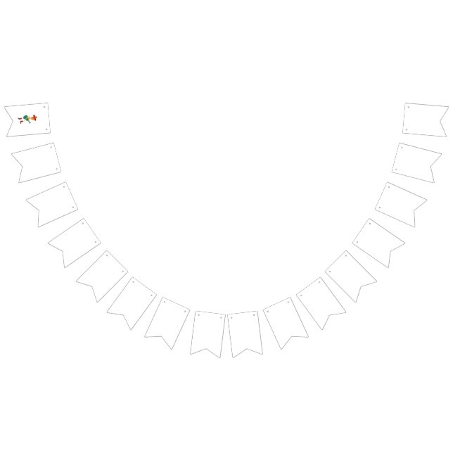 Bannière À Fanions Festive Skeleton Guitar Player (Tout)