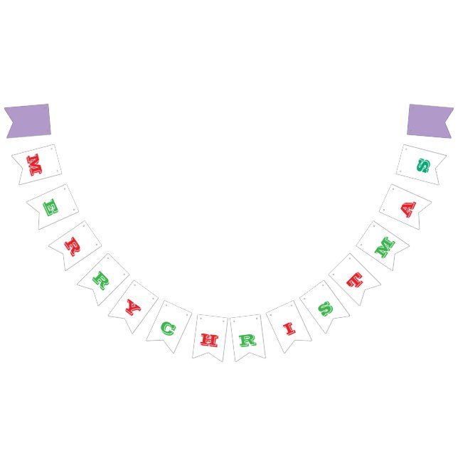 Bannière À Fanions Festive Swallow Tail Bunting Flags Merry Christmas (Tout)