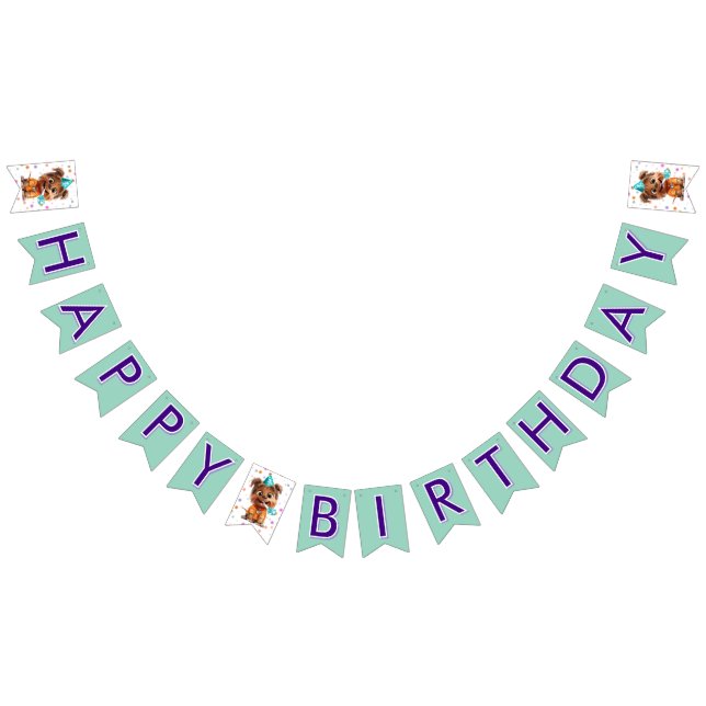 Bannière À Fanions  Fête d'anniversaire de chien (Tout)