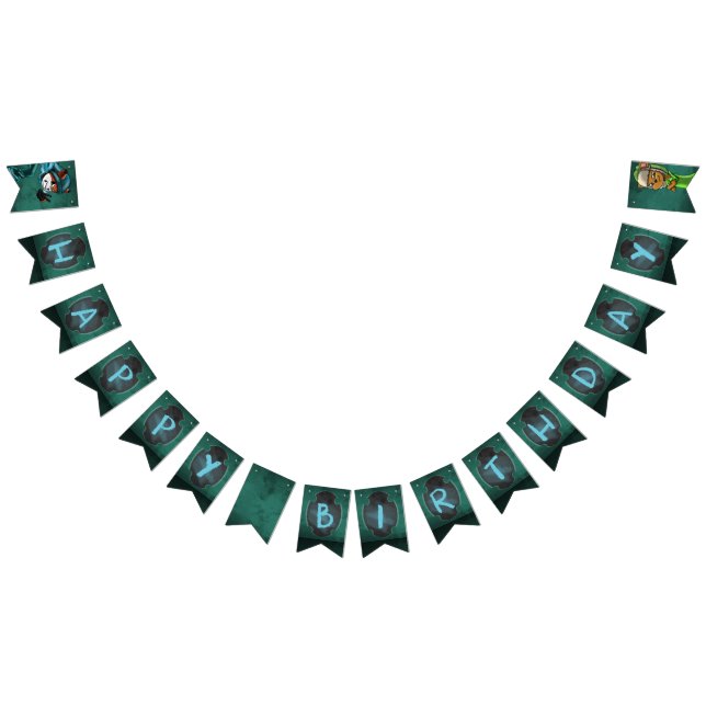 Bannière À Fanions Fête d'anniversaire de l'ours et du renard (Tout)