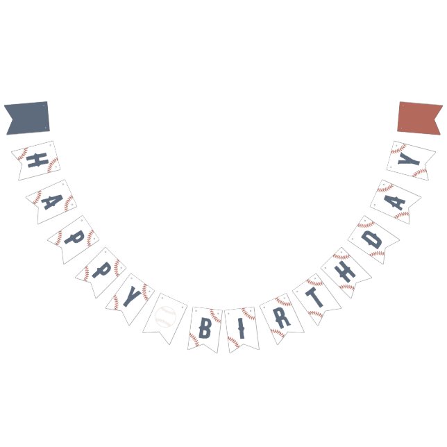 Bannière À Fanions Fête d'anniversaire du baseball (Tout)