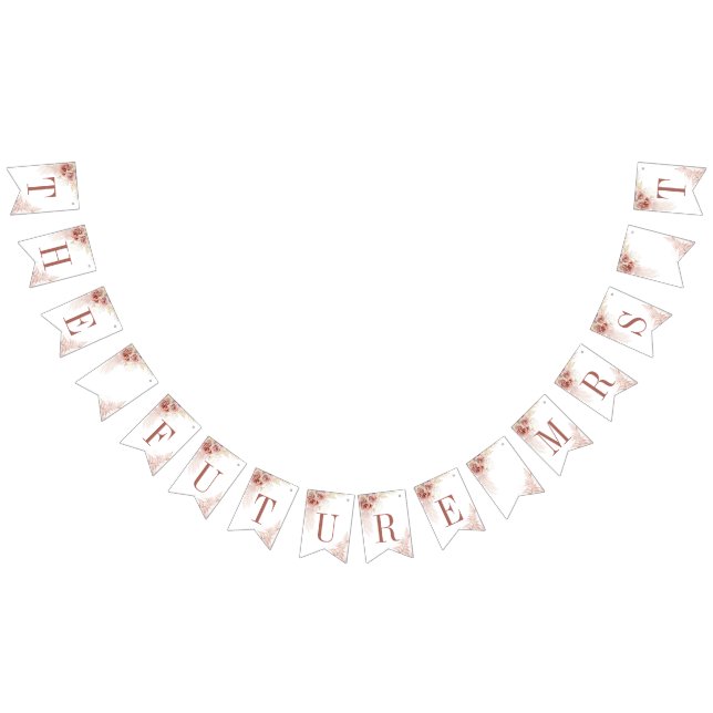 Bannière À Fanions Fête de mariage en terre cuite Bohème Chic avec he (Tout)