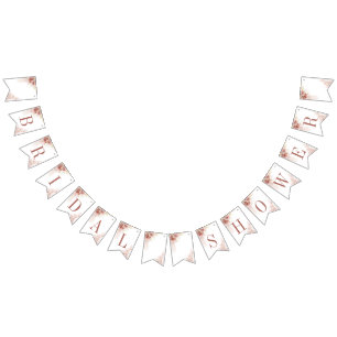 Bannière À Fanions Fête des mariées Pampas Moderne Tan Grass