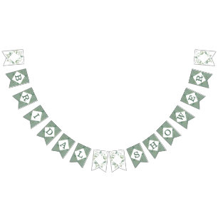 Bannière À Fanions Fête des mariées végétale Eucalyptus