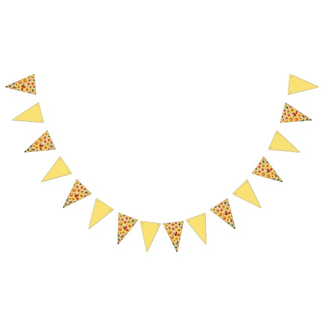 Bannière À Fanions Fête en jaune (Tout)