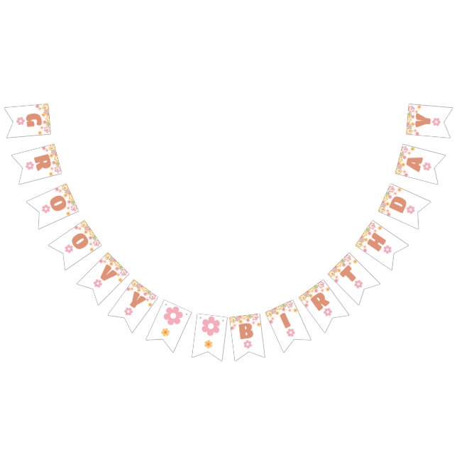 Bannière À Fanions Fêtes d'anniversaire super Hippie Anniversaire (Tout)