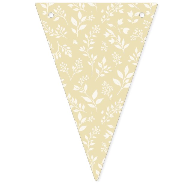 Bannière À Fanions Feuillage d'automne neutre - Blé doré (Premier drapeau)
