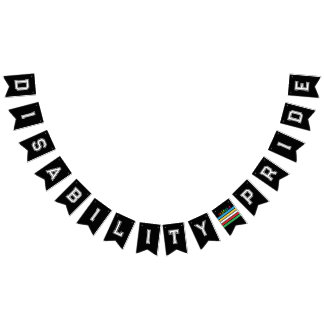 Bannière À Fanions Fierté d'invalidité LGBTQ Arc-en-ciel