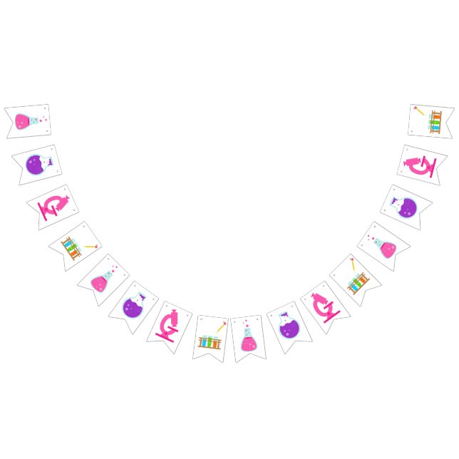 Bannière À Fanions Fille de science (Tout)