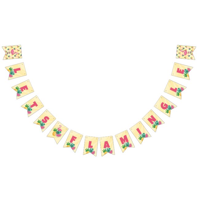 Bannière À Fanions Flamant rose Party - Flamingle Bunting Flag (Tout)