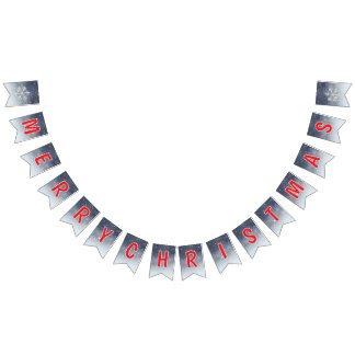 Bannière À Fanions Flèches blanches de Noël