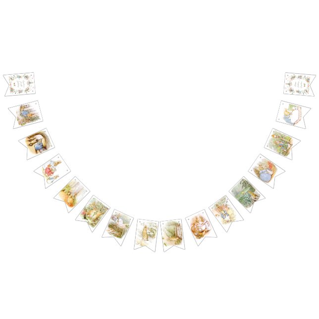 Bannière À Fanions Fleur sauvage Peter le lapin Grotte d'anniversaire (Tout)