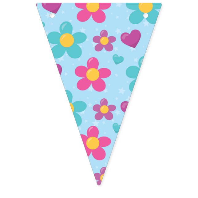 Bannière À Fanions Fleurs Étoilées  (Premier drapeau)