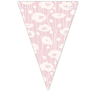 Bannière À Fanions Fleurs Fraîches | Neutre - Rose Blush