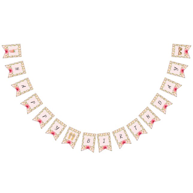 Bannière À Fanions Flip Flops Et Lemonade Joyeux Anniversaire (Tout)