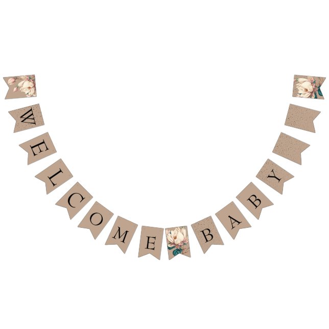 Bannière À Fanions Floral de magnolia botanique (Tout)