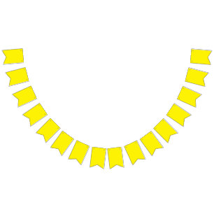 Bannière À Fanions Fond jaune vif – Art de mariage minimaliste