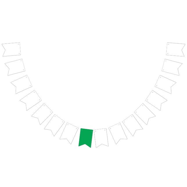 Bannière À Fanions Fond vert uni (Tout)
