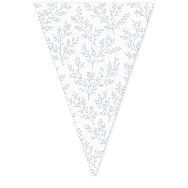 Bannière À Fanions Forest Sprigs Dusty Blue - Neutre (Premier drapeau)