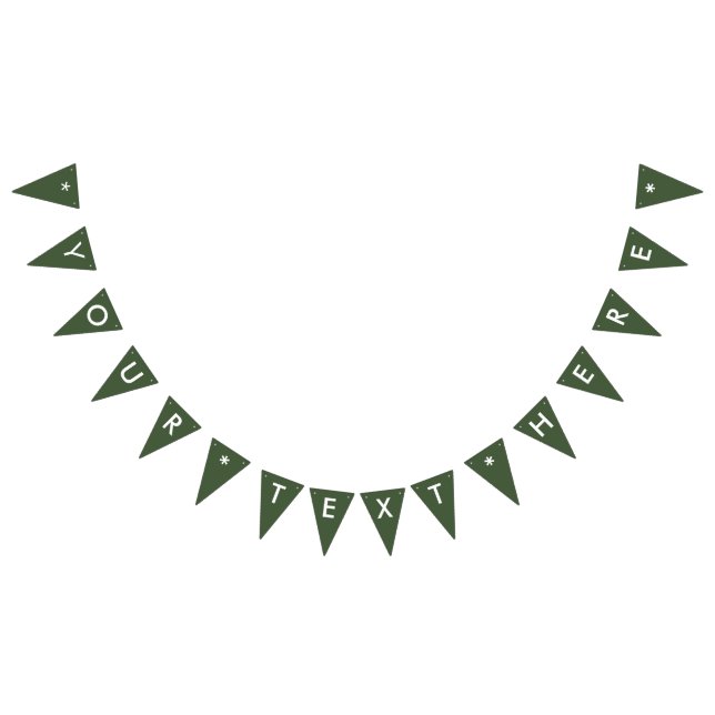 Bannière À Fanions Forêt vert couleur solide Personnaliser it (Tout)