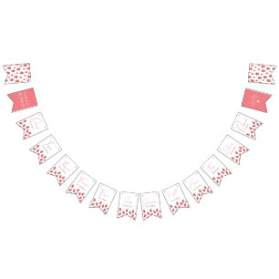 Bannière À Fanions Fraise Fille Berry Premier anniversaire Jalons