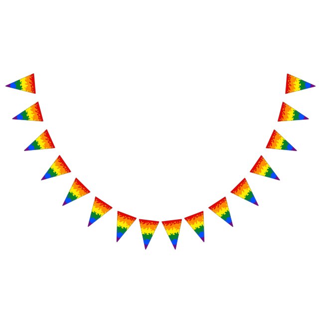 Bannière À Fanions Funky Boho Abstrait Gay Rainbow Mosaic Pride Drape (Tout)