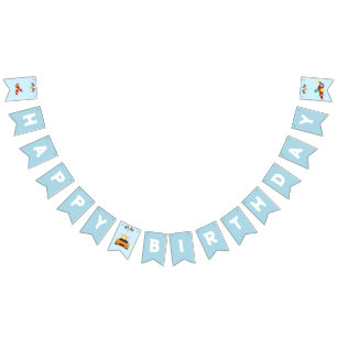 Bannière À Fanions Funny Dinosaur voiture de course garçon anniversai