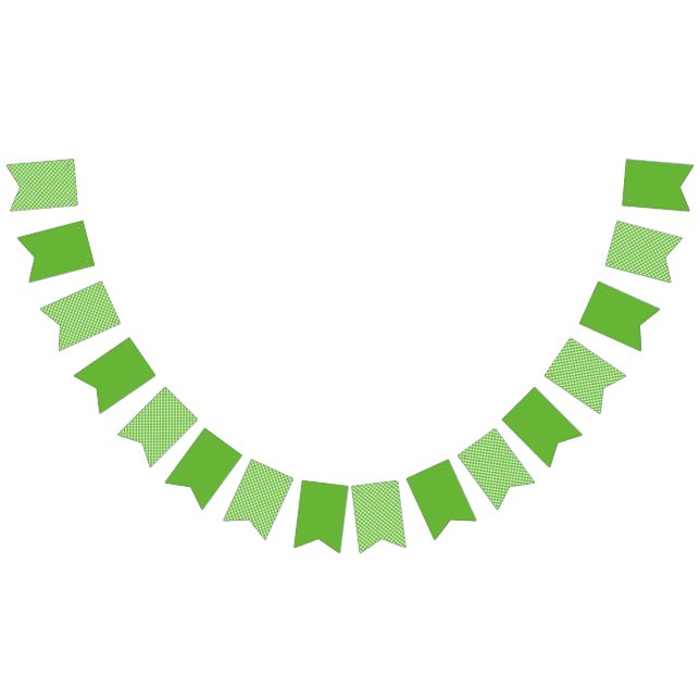 Bannière À Fanions Gingham vert (Tout)