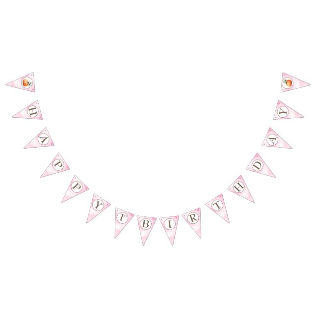 Bannière À Fanions Girl Little Citrouille Anniversaire Bunting (Tout)