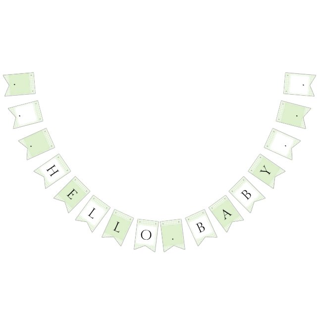 Bannière À Fanions Glorieux En vichy vert (Tout)