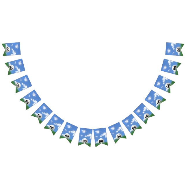 Bannière À Fanions Golf Ball pour 90e anniversaire Bunting Flags (Tout)