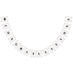 Bannière À Fanions Graduation 2024 Félicitations Casquette