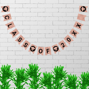 Bannière À Fanions Graduation Chic Rose Gold Créez Votre Classe De