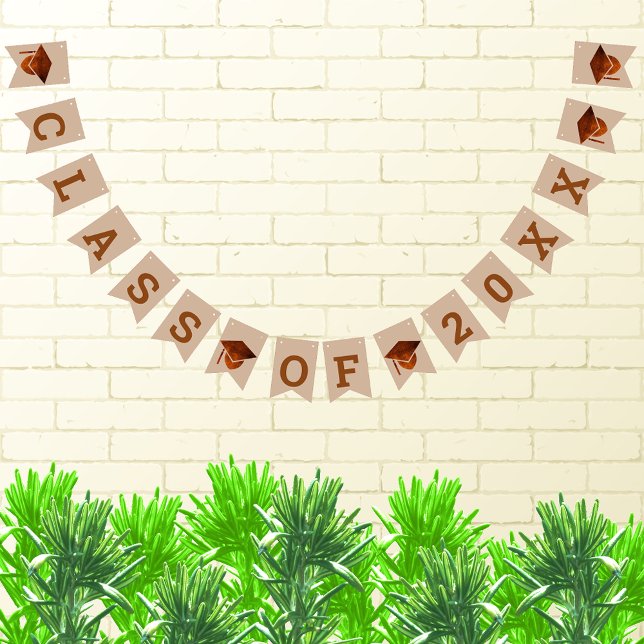 Bannière À Fanions Graduation Cool de cuivre Signes de fête Ajouter l (Créateur téléchargé)