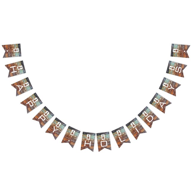 Bannière À Fanions Grange d'hiver, Joyeuses fêtes (Tout)