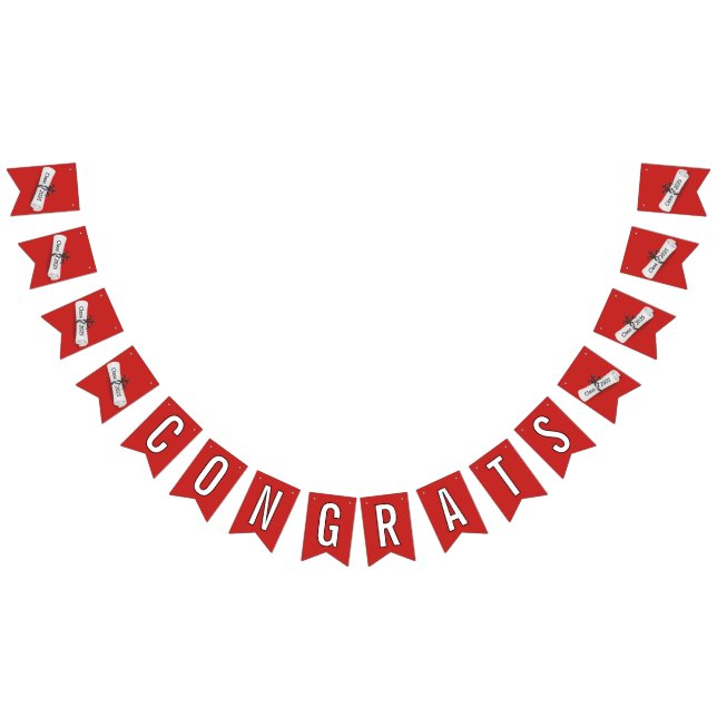 Bannière À Fanions GRATS Diplôme blanc 2025 (Tout)