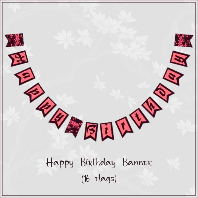 Bannière À Fanions Grue en papier rose Origami Fleur de cerisier (Créateur téléchargé)