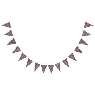 Bannière À Fanions Guingan bleu et rouge d'anniversaire de